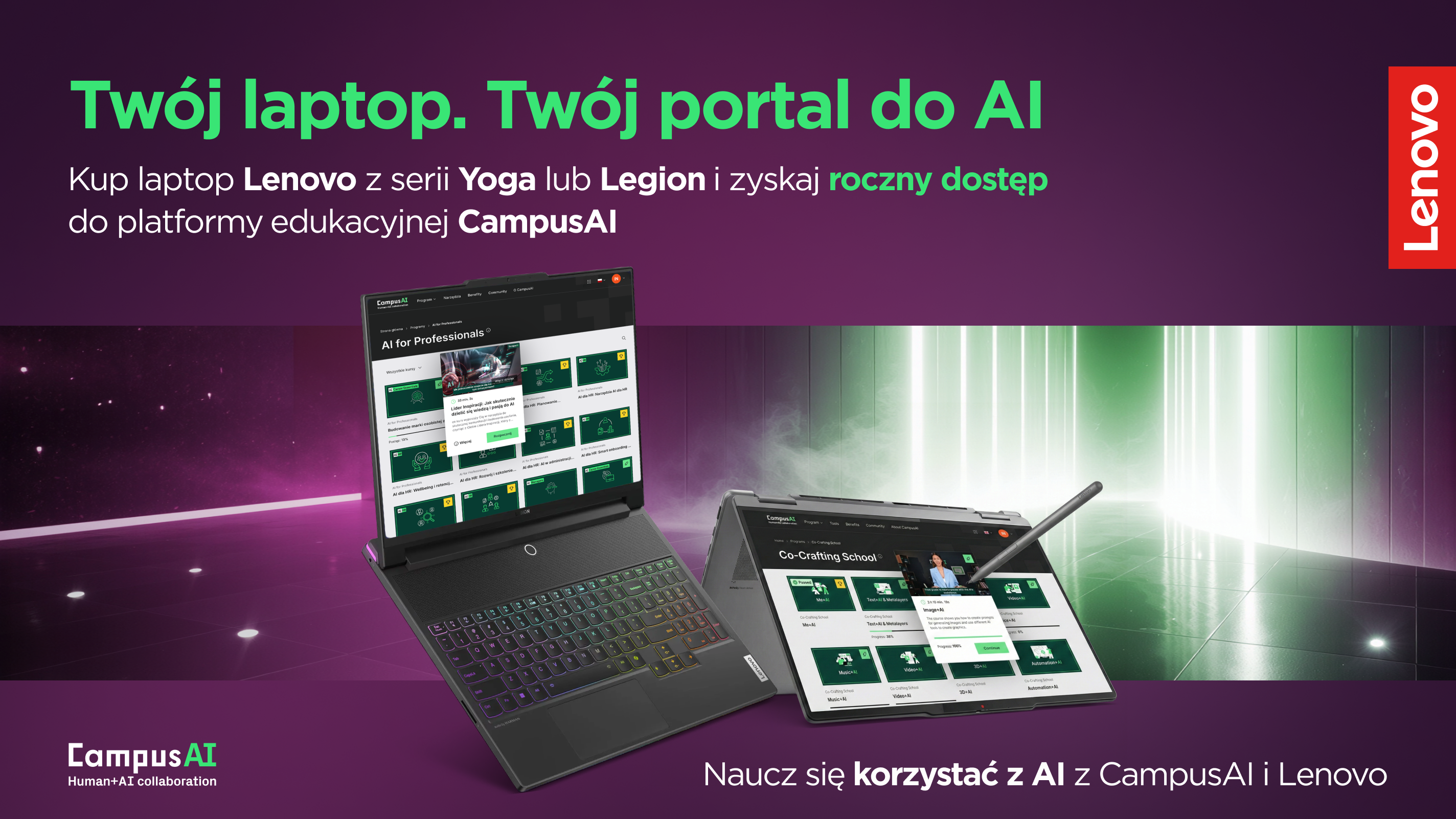 Lenovo x CampusAI - Roczny dostęp do platformy AI za zakup Lenovo